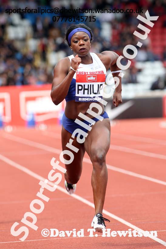 Womens 100 metres, British Championships, Birmingham. Photo: David T. Hewitson/Sports for All Pics